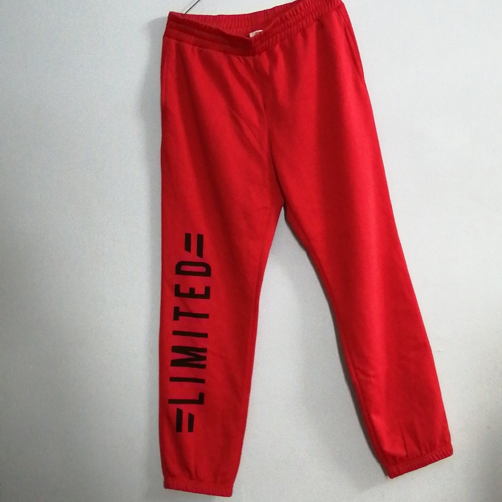 Red sweatpants